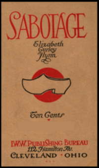 Sabotage by Elizabeth Gurley Flynn, no sig of book owner