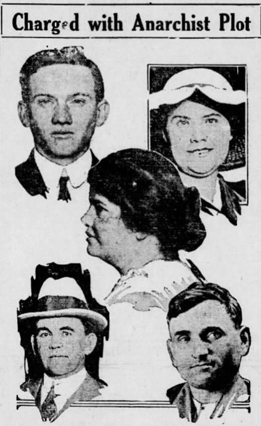 Tom Mooney, Wife, Billings, Weinberg, Reno Gz Jr, Aug 4, 1916