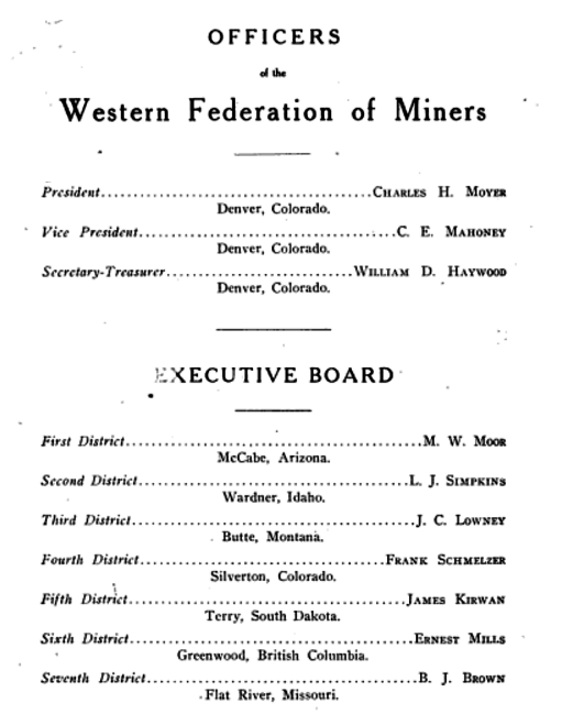 Western Federation of Miners, Convention Ending June 13, 1906