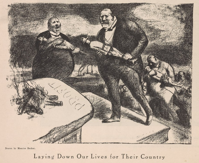 Laying Down Our Lives for Profit by M Becker, Masses Sept 1916