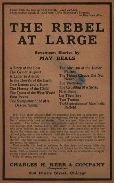 Rebel at Large, May Beals, ISR Aug 1, 1916