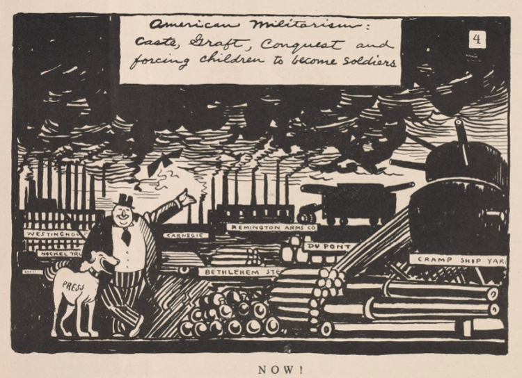 Masses, Art Young, US Militarism 4, Nov 1916