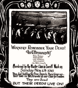 Everett Massacre, Martyrs, IW, Nov 25, 1916