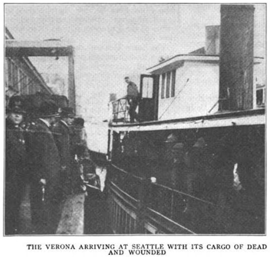 Everett Massacre, Verona Returns to Seattle, ISR Dec 1916