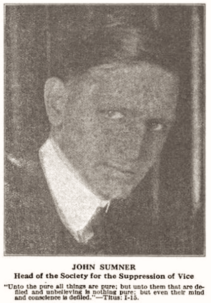 John Sumner, Suppress Vice, Free Speech, Pearsons, Dec 1916