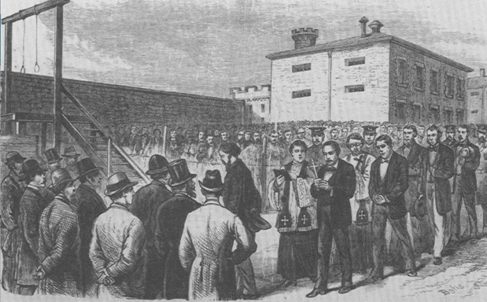 Molly Maguires, Black Thursday June 21, 1877, "The March to Death" Frank Leslies's Illustrated Newspaper, Jul 7, 1877