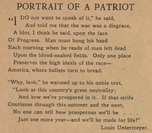 A Patriot, L Untermeyer, Masses, Jan 1917