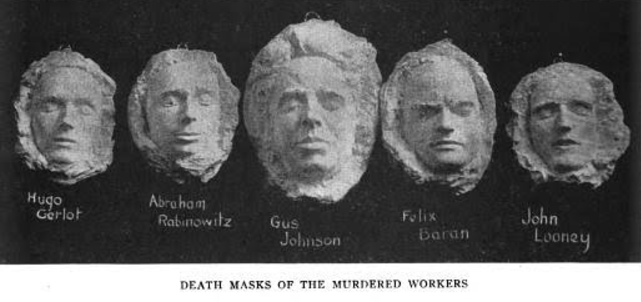 Everett Martyrs, Death Masks, ISR, Jan 1917