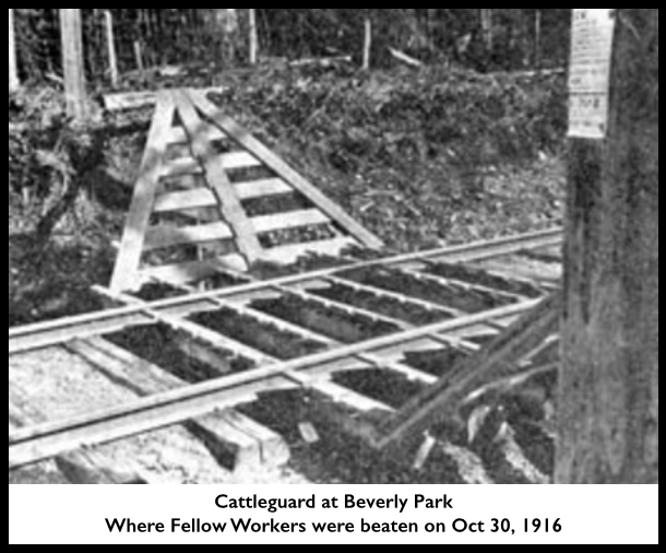 Everett Massacre, Beverly Park Cattleguard, WCS 1918