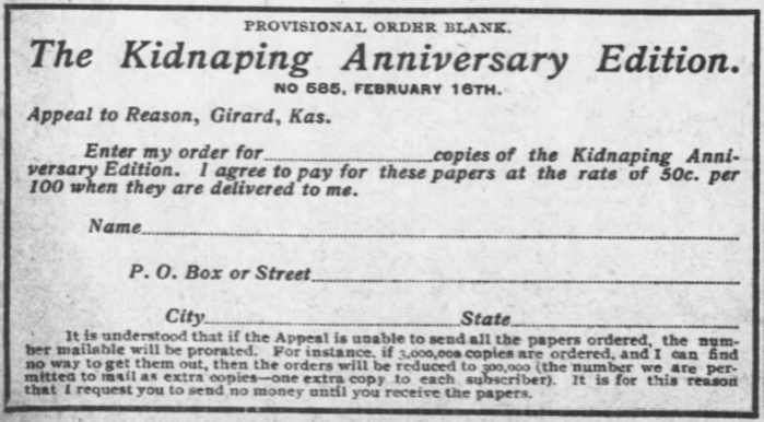 HMP, Order Kidnap Ed, AtR Jan 12, 1907