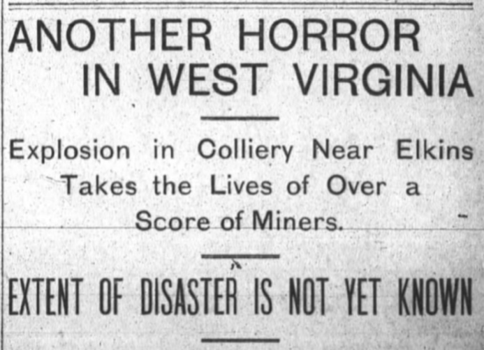 Thomas (WV) Mine Disaster, Ft Wayne Sentinel, Feb 4, 1907