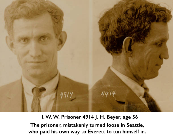 Everett Class War Prisoners 1916-17, J. H. Beyer