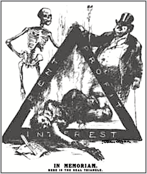 The Real Triangle by John Sloan, crpd, NY Call p1, Mar 27, 1911