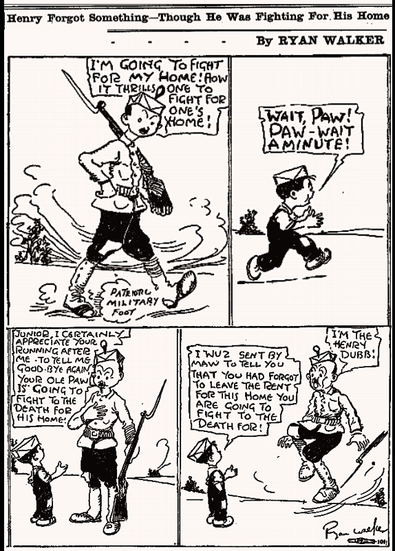 WWI, Dubb Fights for Home, Ryan Walker, AmSc, Mar 24, 1917