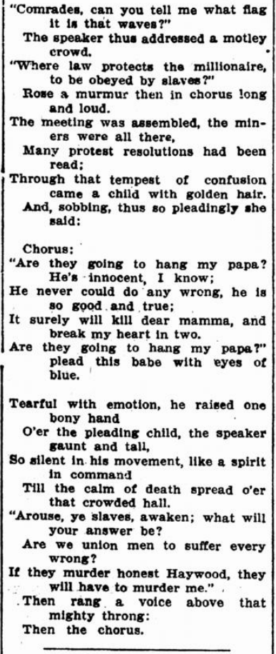 HMP, Hang Papa? Spendthrift, Labor World, May 18, 1907