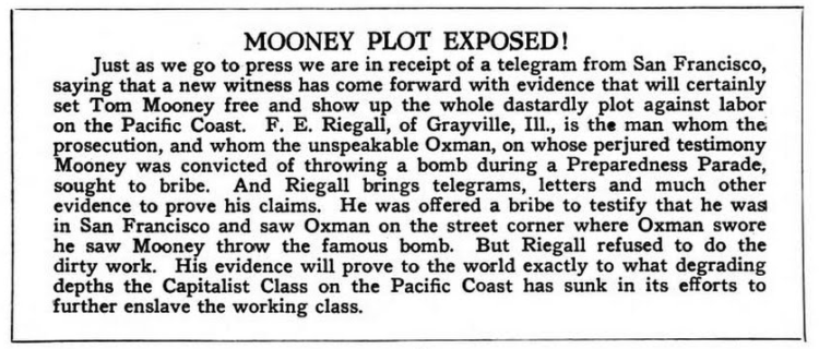 Mooney Plot Exposed, Minor, ISR, May 1917