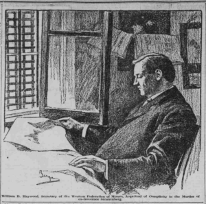 HMP, Haywood Reads at Jail Window, Tpk Dly Jr, July 29, 1907