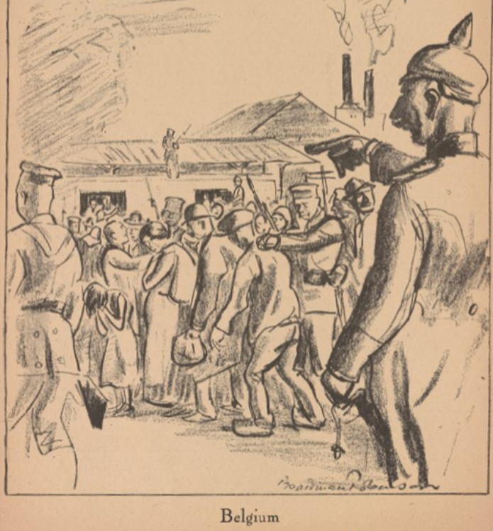 Bisbee Deportation, Belgium and USA, Robinson, Masses, Sept, 1917 Detail 1