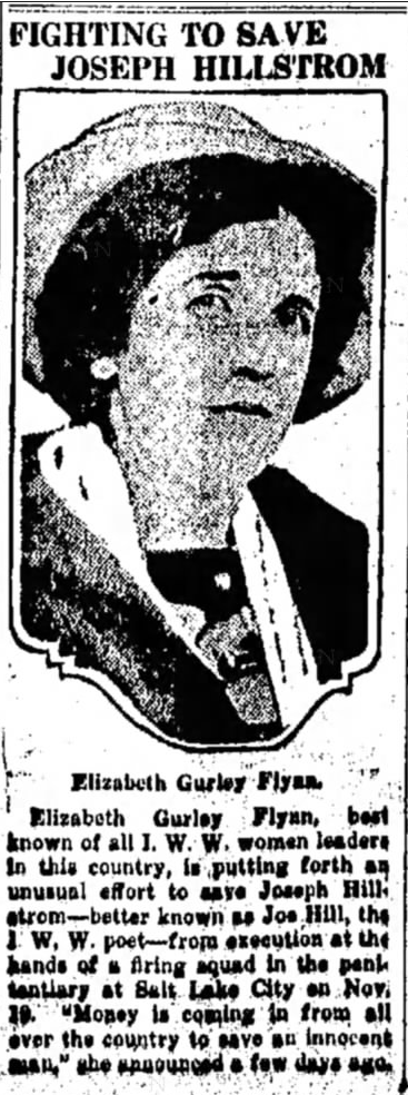 Elizabeth Gurley Flynn, Hutchinson (KS) News, Nov 12, 1915