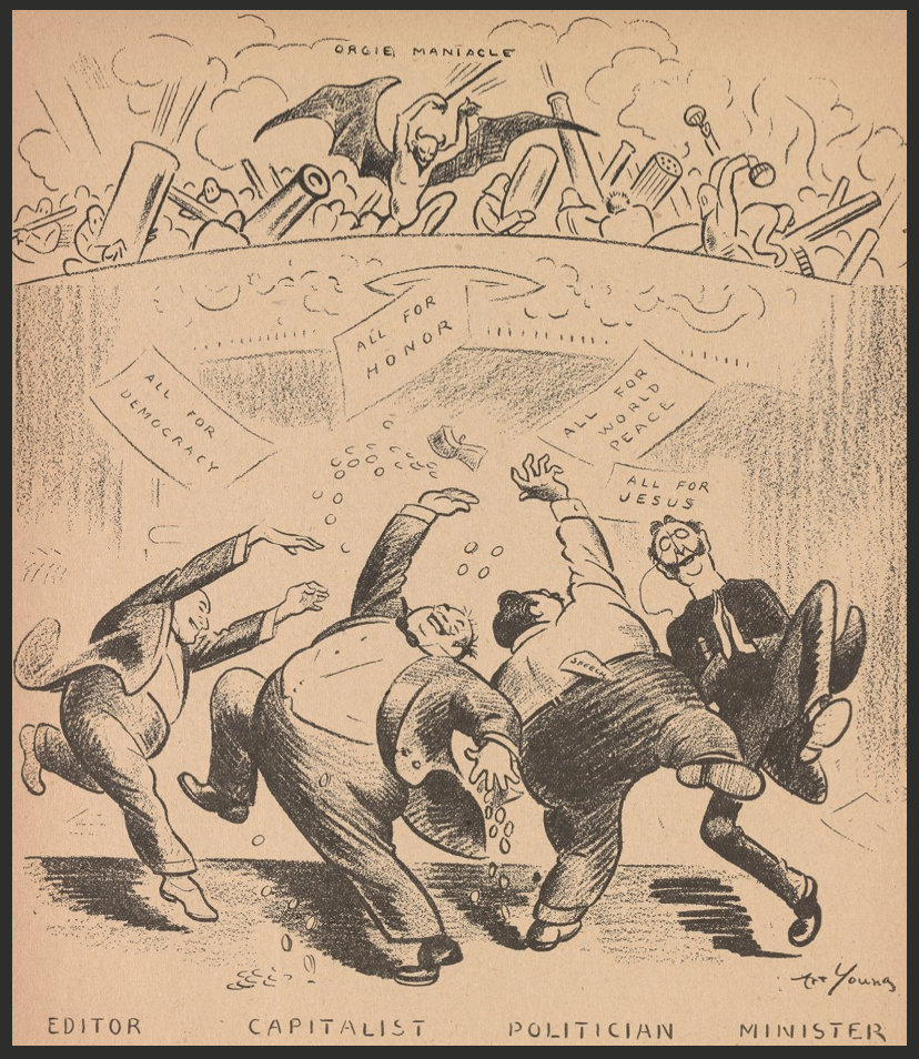 WWI, Having Fling Art Young, Masses, Sept 1917, Detail