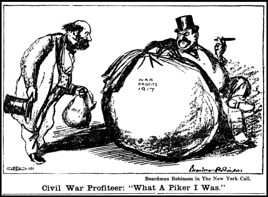 WWI, War Profits, B Robinson, Am Socialist, Sept 8, 1917