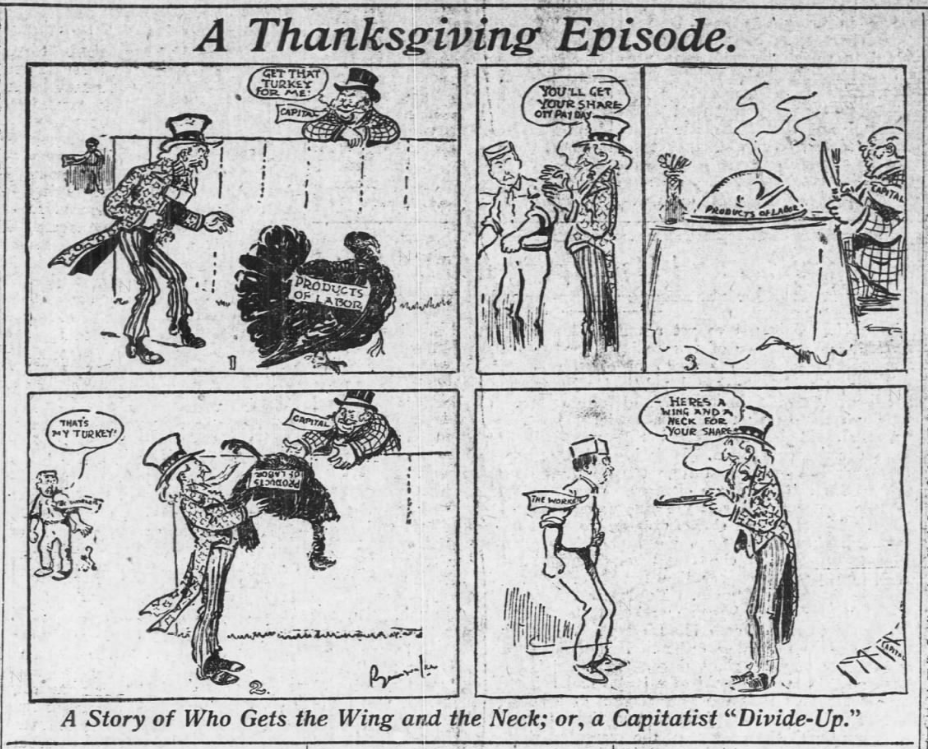 Appeal to Reason, Cartoon, Thanksgiving Turkey, Nov 25, 1905