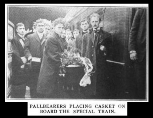 Joe Hill's Funeral, Casket to Train to Graceland-2, ISR of Jan 1916