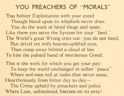 Ralph Chaplin, Preachers of Morals, Leaves, 1917