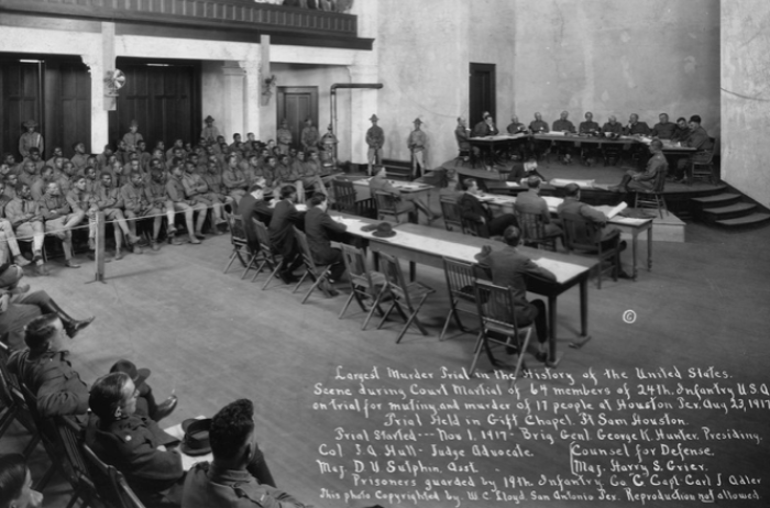 Court Martial of 64 Members of 24th Infantry, Fort Sam Houston, ab Nov 1, 1917