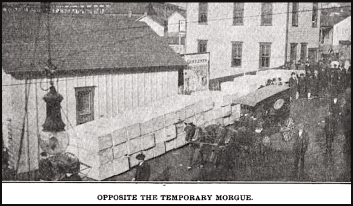 Monongah MnDs, Near Temp Morgue by Stella, Charities and Commons, Jan 4, 1908