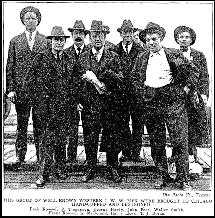 WWIR, IWW Thompson, Hardy, Foss, W Smith, McDonald, Lloyd, Doran, ISR Jan 1918