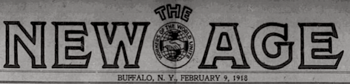 Buffalo NY Socialist New Age, Feb 9, 1918