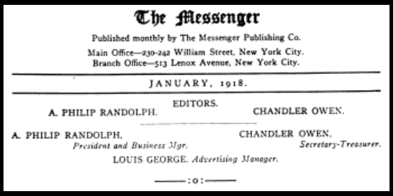 The Messenger, NYC, Eds Randolph and Owen, Jan 1918