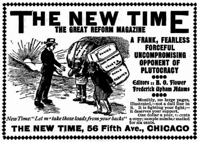 AD for New Time Mag, Labor World p4, Apr 23, 1898