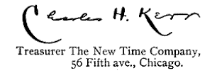 Charles H Kerr, Autograph, New Time p285, Apr 1898