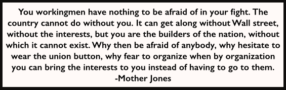 Quote Mother Jones, Fear Not Organize, Rkfd Mrn Str p3, Mar 19, 1918