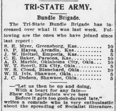 Tri-State Army, Bundle Brigade, AtR p3, Mar 28, 1908