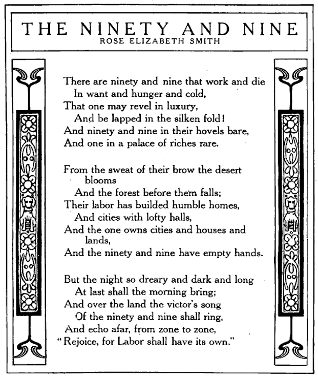 Ninety and Nine by Rose Elizabeth Smith, Carpenter, Mar 1907