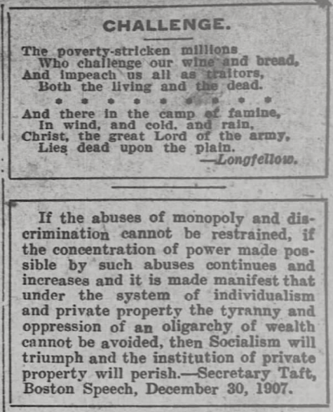 Quotes re poverty, AtR p4, May 2, 1908