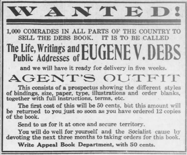 AD EVD Life, Sellers Wanted, AtR p3, May 30, 1908