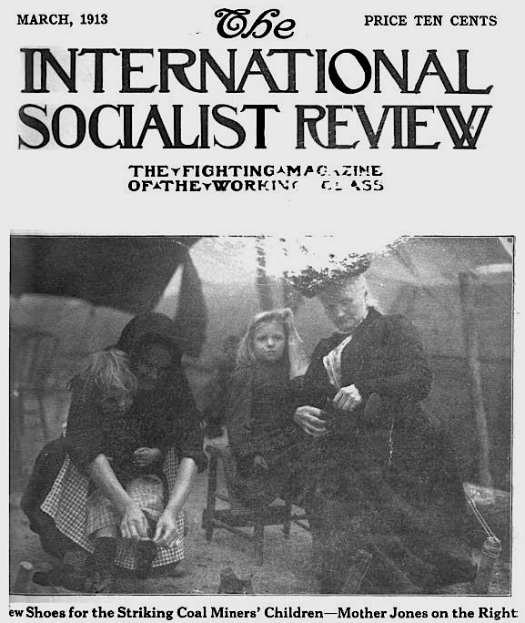 Mother Jones, WV children of striking miners, Cover ISR Mar 1913