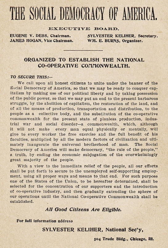 SDA Flyer re National Co-operative Commonwealth, af June 15, 1897