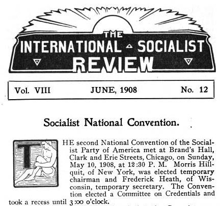 SPA Chicago Convention May 10, ISR, June 1908
