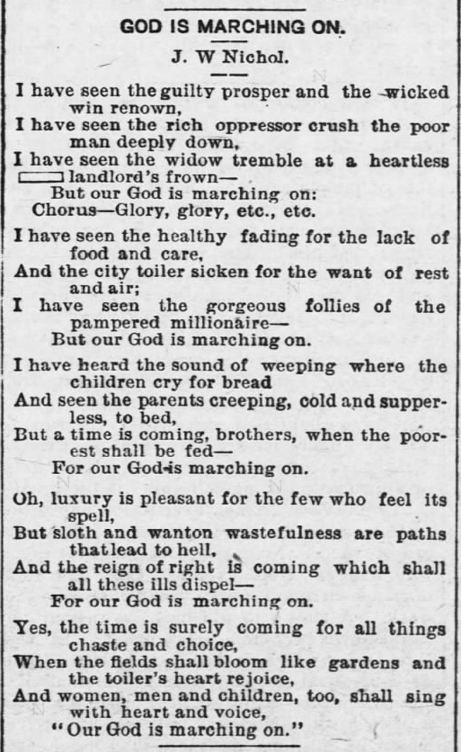 POEM, God Marching, JW Nichol, AtR p2, July 2, 1898