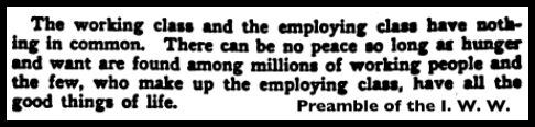 Quote fr IWW Preamble, IUB July 11, 1908