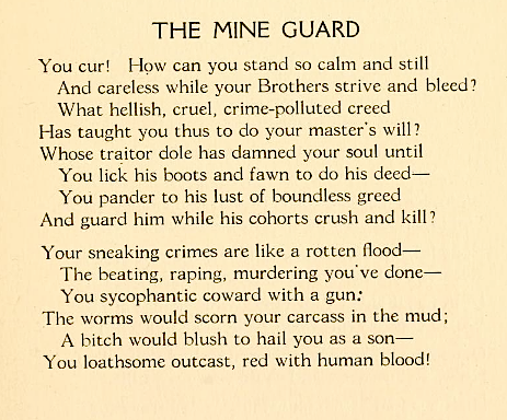 Ralph Chaplin, Mine Guard, Leaves, 1917