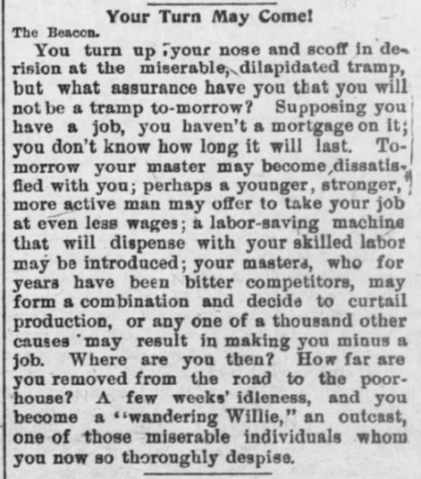 Your Turn May Come to Be a Tramp, AtR, July 16, 1898