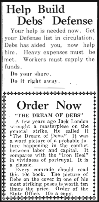 EVD Defense n Dream of Debs, OH Sc p1, Aug 28, 1918