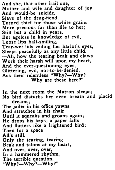 II Poem-3 AM in Jail by Louise Olivereau, Mother Earth Bulletin p7, Apr 1918