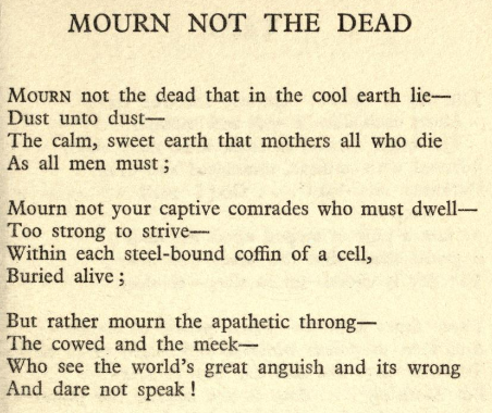 Ralph Chaplin, Mourn Not the Dead, Bars and Shadows, 1922